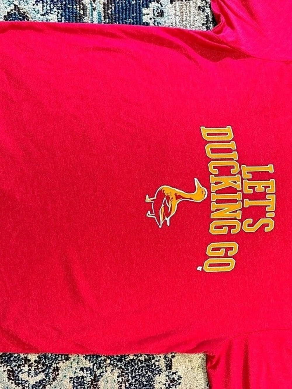 BreakingT Let's Ducking Go T-Shirt Red & Yellow XL